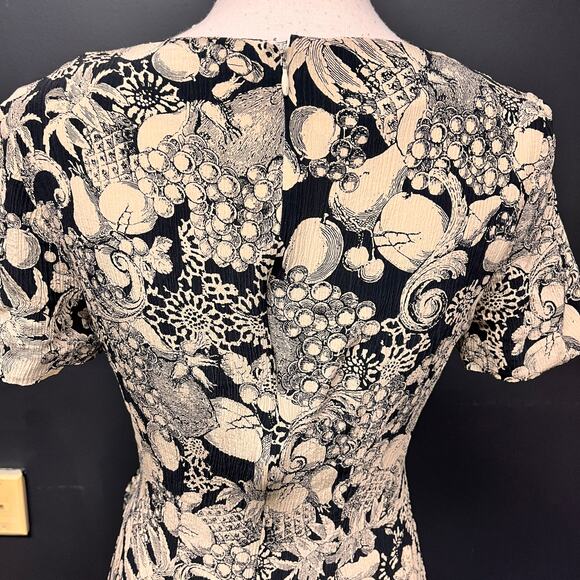 vintage women's 1990's Pat Argenti SZ 10 100% silk dress faux wrap sheath dress - Picture 5 of 12